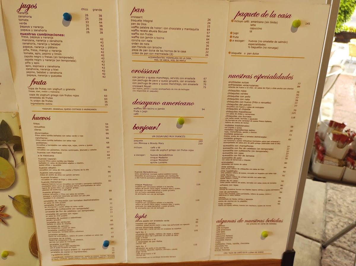Con Sabor a Café Menu - Image 1