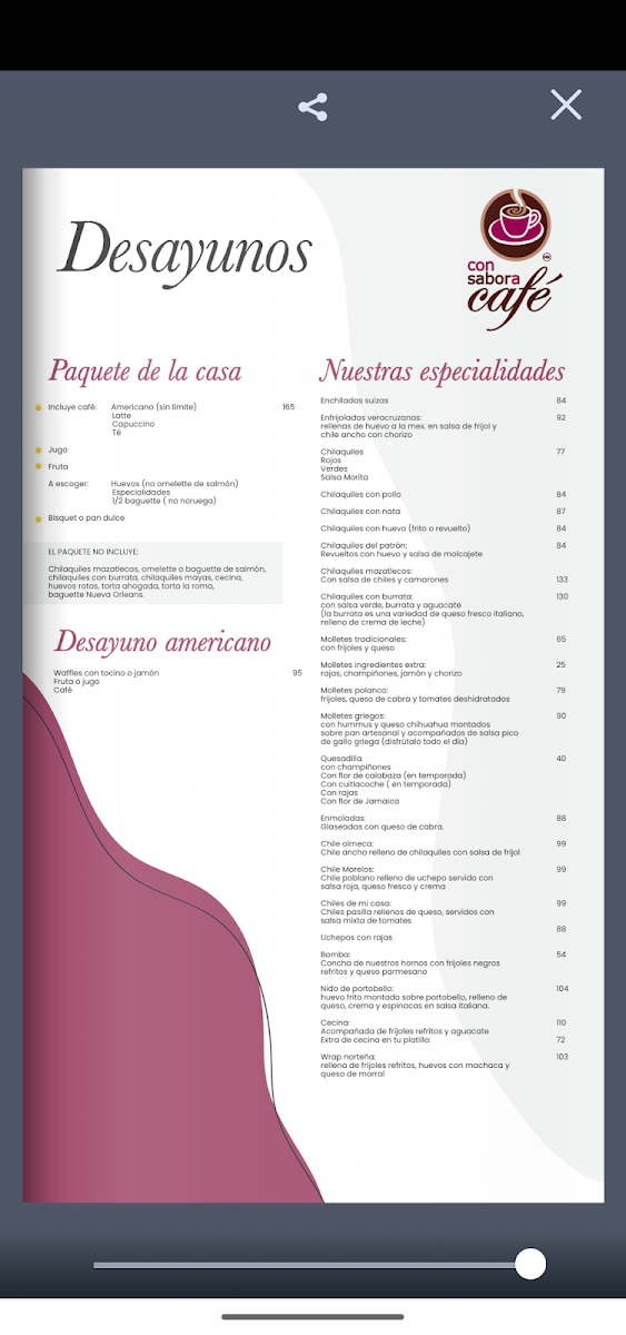 Con Sabor a Café Menu - Image 5